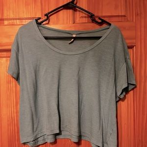 Light blue/teal crop top